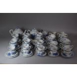 A Large Collection of Spode Fontaine Pattern Teawares to comprise Cups, Teapots, Lidded Sugar,