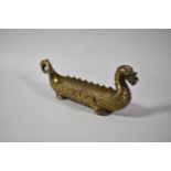 A Gilt Metal Viking Longship by Winn & Co., Reg No. 39810, Model No. 3207, 19cm Long