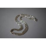 A Five Strand Silver Necklace Stamped 925