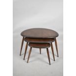 A Nest of Three Ercol "Pebble" Tables