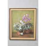 A Framed Pastel Still Life, Pot Plant, 57cm high