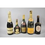 A Bottle of Veuve Clicquot Champagne, Benedictine Liqueur, Brandy and Cider and Beer
