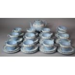 A Wedgwood of Etruria Teaset to Comprise Teapot (Spout Chipped), Saucers, Side Plates, Cups (