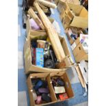 Four Boxes of Sundries to Include Safari Camp Bed, Vintage Burgess HandiGolf Game, Various Spectacle