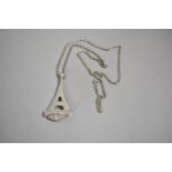 A Jewelled and Pieced Silver Pendant, SG Persson 925 Bronsk ABB 1992 on Silver Chain