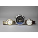Three Various Wrist Watches to Include Replica Breitling