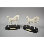 Two Royal Doulton Springtime Foals on Oval Wooden Plinth