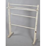 A White Painted Edwardian Towel Rail, 68cm wide