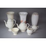A Collection of Various Wedgwood Tea and Coffee Wares Together with Vases to Include Aynsley New