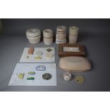 A Collection of Various Moulded Plaster Brooches, Medallions Together with Moulds etc