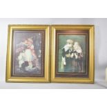 A Pair of Framed Edwardian Prints, Over the Garden Wall and Poor Bird, Each 40cm High