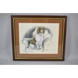 A Framed Limited Edition Gill Evans Print of a Spaniel, 25cm wide