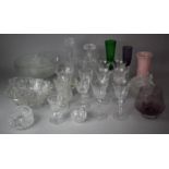 A Box of Plain and Coloured Glassware