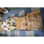 Five Boxes of Kitchenwares, Ceramics, Glasswares, Stonewares etc
