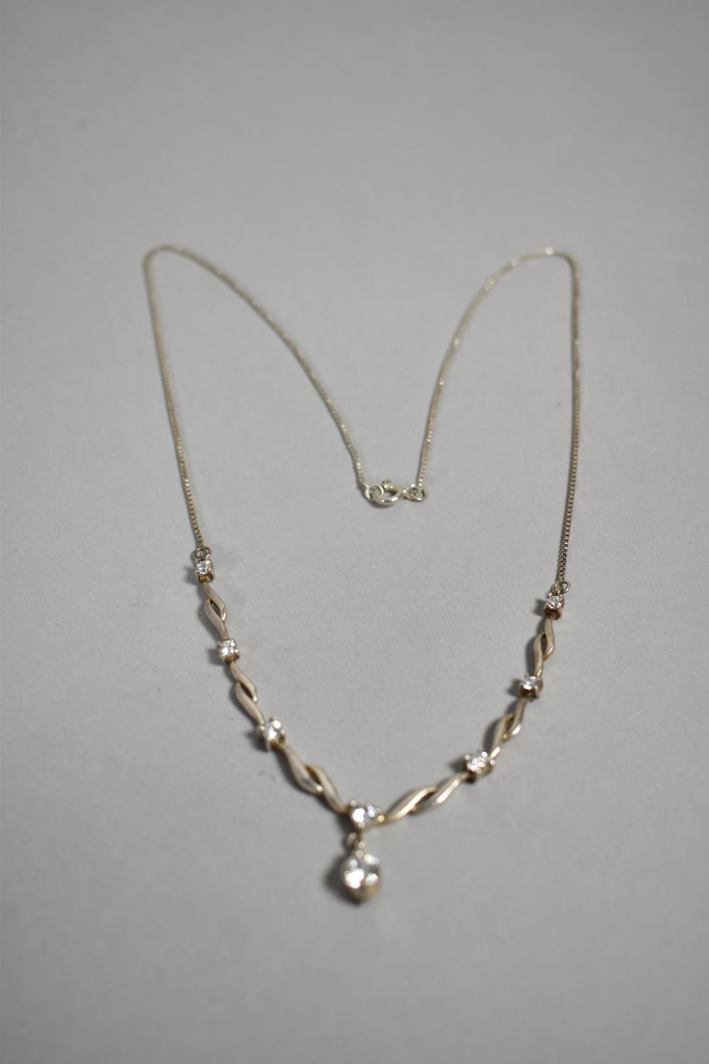 A Jewelled Silver Necklace