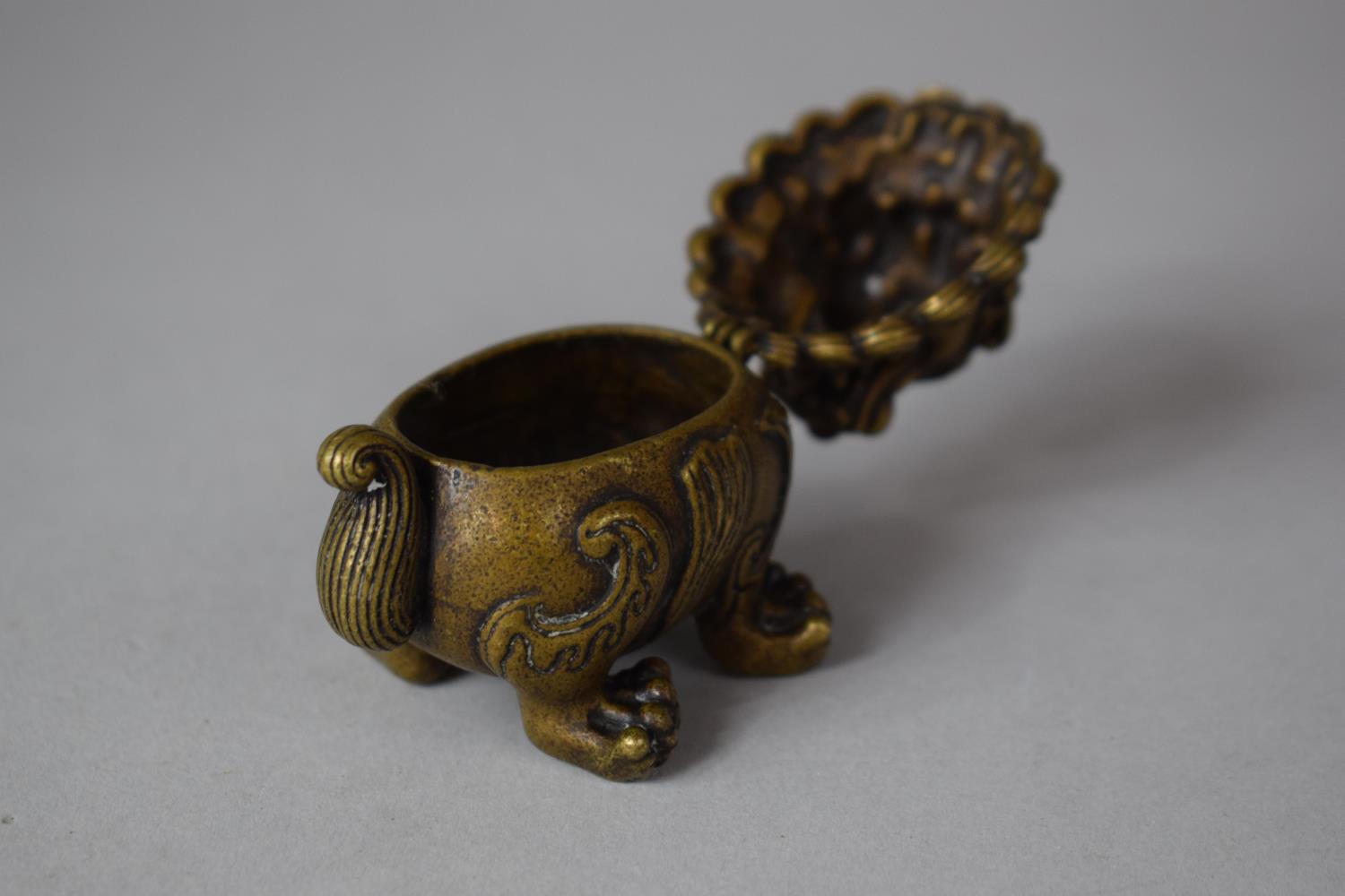 A Chinese Bronze Incense Burner in the Form of a Temple Lion, 5.5cm high - Image 3 of 3