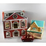 A Sylvanian Families Dolls House, Model Car and Village Store, Dolls House 47cm wide