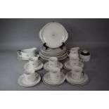 A Royal Doulton Morning Star Dinner and Teaservice to Comprise Dinner Plates, Side Plates,