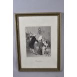 A Gilt Framed Monochromed Musical Print, Cacophonie, Frame 77cm x 56cm