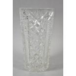 A Good Quality Edwardian Cut Glass Vase, 25.5cm high