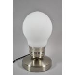 A Modern Three Setting Table Lamp in the Form of a Light Bulb, 27cm high