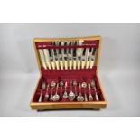 A Mid 20th Century Oak Cased Canteen of De Montfort Silver Plated Cutlery