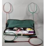 A Modern Jaques Badminton Set in Canvas Bag, 69cm Long