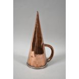 A 19th Century Copper Ale Warmer of Conical Form, 26cm High