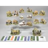 A Collection of Sixteen Unboxed Lilliput Lane Cottage Ornaments