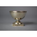 A Silver Salt on Square Footed Base by George Unite, Birmingham 1919