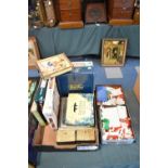 A Box of Toys and Games to Include Vintage Lego, Board Games, Jigsaw, Dominoes and Draught Pieces