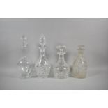 Four Edwardian Glass Decanters