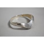 A Silver Bangle in the Form of Waves, Stamped 925