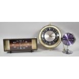 A Vintage Westclox Big Ben Repeater Alarm Clock Together with a Coral Bedside Alarm and a Metamec