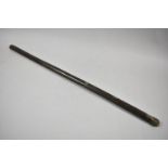 A Leather Covered Swagger Stick, 59cm Long