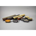 Three OO Gauge Carriages and Seven Goods Vehicles