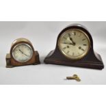 Two Mid 20th Century Wooden Cased Mantle Clocks for Restoration