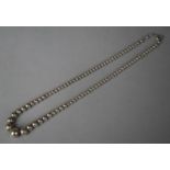 A Graduated Silver Spherical Bead Necklace