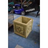 A Reconstituted Stone Square Garden Planter, 25.5cm