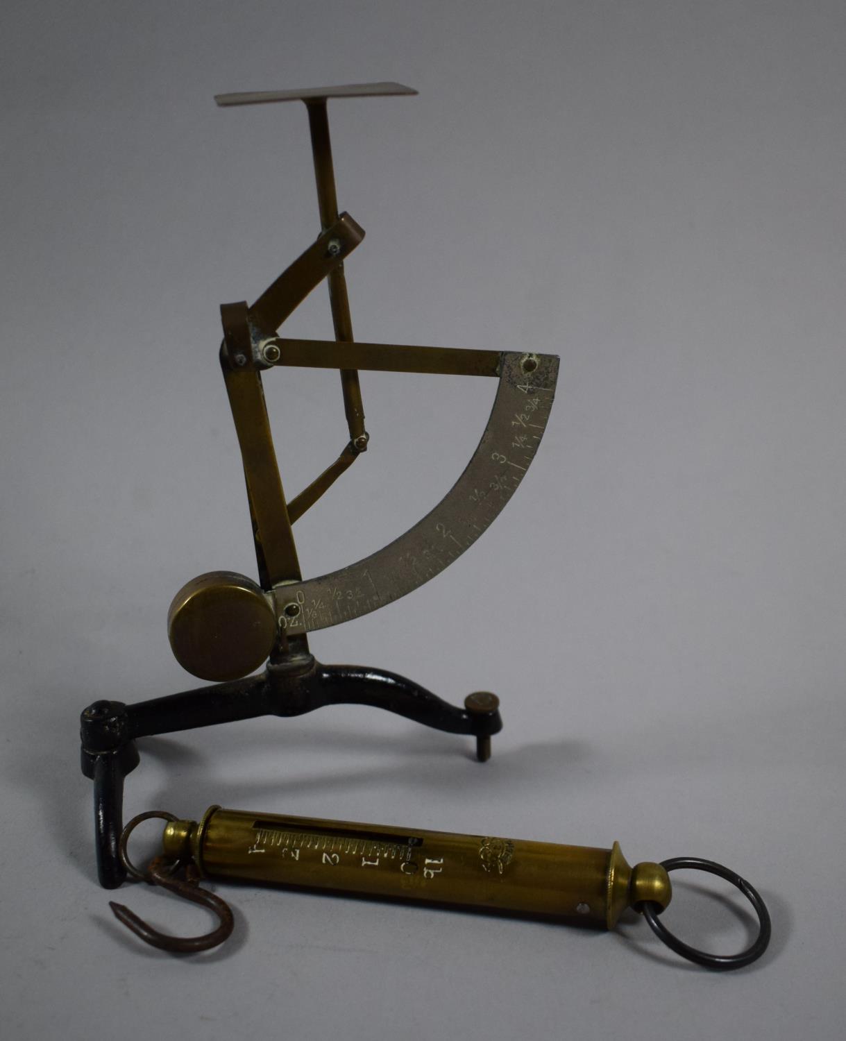 A Set of Brass and Iron Letter Scales and Spring Balance