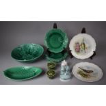 A Collection of Wedgwood Leafware Plates, Bowl, Fern Serving Dish, Together with Cabbage Cruet,