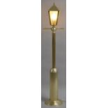 A 1950's Novelty Brass Standard Lamp in the Form of a Street Lamp, 72cm high