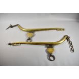 A Pair of Double Cased Solid Brass Heavy Horse Haymes, 68cm high