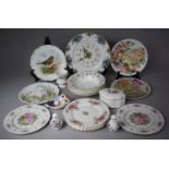 A Collection of Royal Albert China to include Winsome Bowl, Moonlight Rose Clock, Plate, Decorated