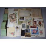 A Collection of Various Printed Ephemera to Include Vintage Passports and Driving Licences, Rent