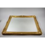 A Gilt Framed Wall Mirror with Bevel Edge, 60cm high