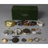 A Collection of Various Wrist and Pocket Watches Together with WWI Medal Awarded 8966 Private A