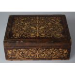 A 19th Century Italian Sorrento Inlaid Burr Wood Box Decorated In the Second Empire Style, 24cm Wide