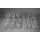 A Collection of Various Cut Glassware to include Wines, Champagnes, Sherries, Liqueurs Etc