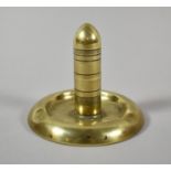 A Trench Art Brass Combination Lighter/Ashtray on Circular Base, 10cm Diameter